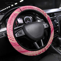 Polynesian Puakeniken Pikake Twisted Lei Steering Wheel Cover Rose Pink LT7 Universal Fit Rose Pink - Polynesian Pride