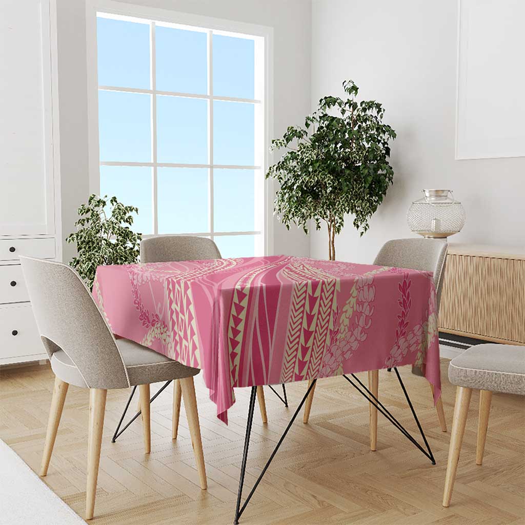 Polynesian Puakeniken Pikake Twisted Lei Tablecloth Rose Pink - Polynesian Pride
