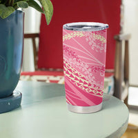Polynesian Puakeniken Pikake Twisted Lei Tumbler Cup Rose Pink - Polynesian Pride