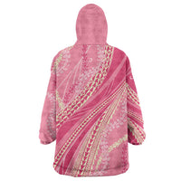 Polynesian Puakeniken Pikake Twisted Lei Wearable Blanket Hoodie Rose Pink LT7 - Polynesian Pride