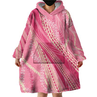 Polynesian Puakeniken Pikake Twisted Lei Wearable Blanket Hoodie Rose Pink LT7 - Polynesian Pride