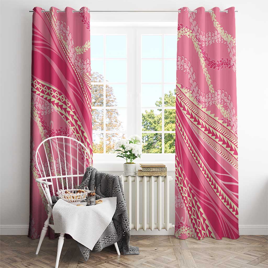 Polynesian Puakeniken Pikake Twisted Lei Window Curtain Rose Pink LT7 - Polynesian Pride