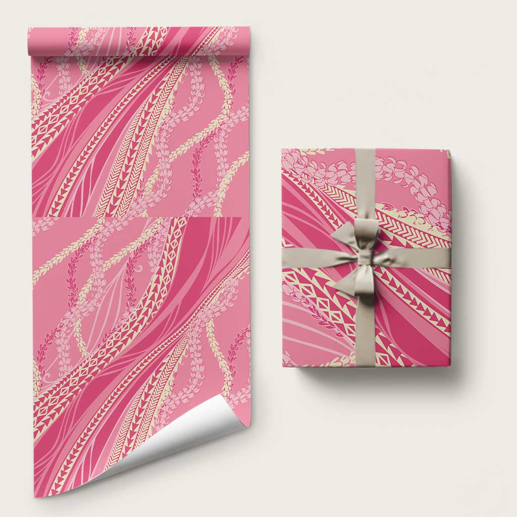 Polynesian Puakeniken Pikake Twisted Lei Wrapping Paper Rose Pink