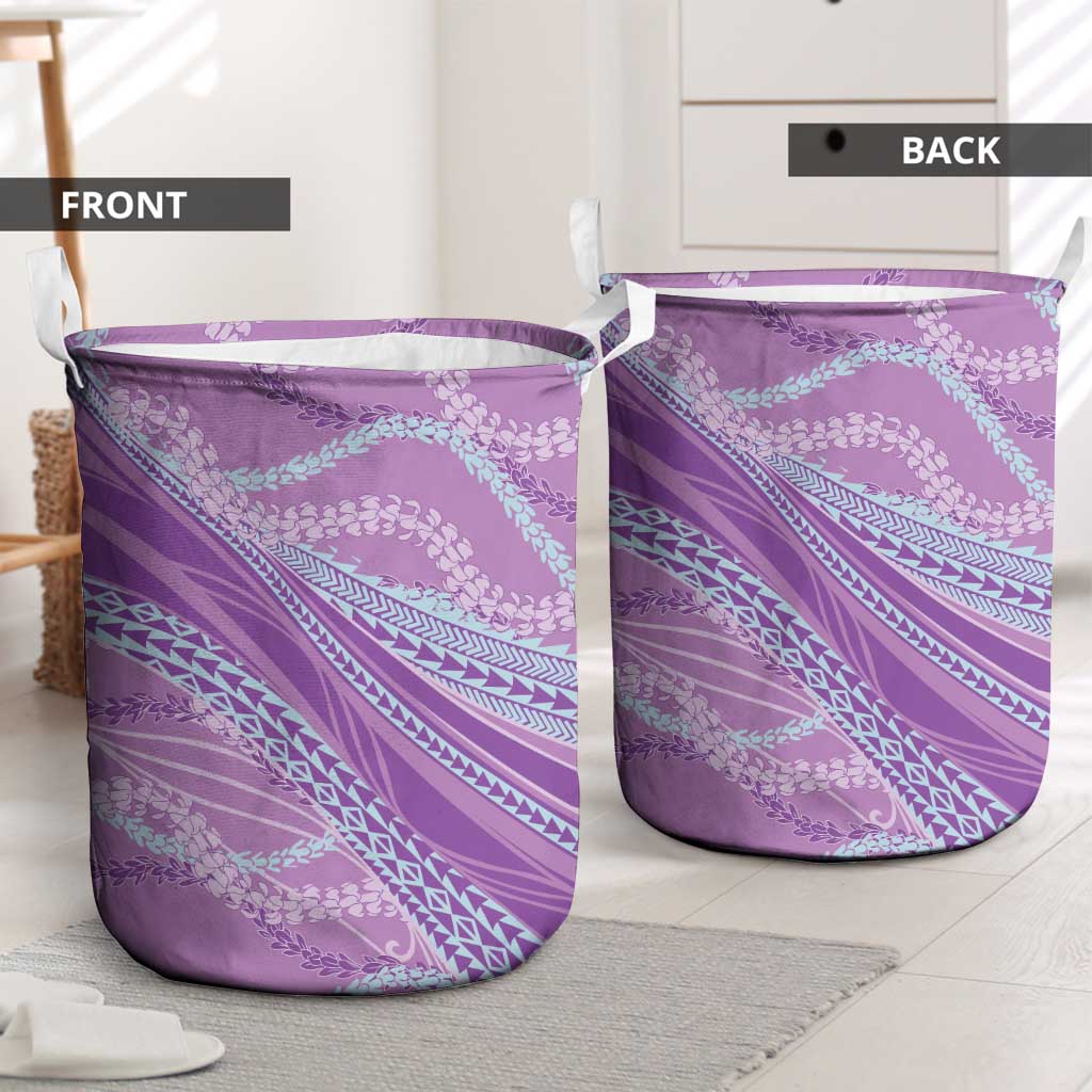 Polynesian Puakeniken Pikake Twisted Lei Laundry Basket Amethys - Polynesian Pride