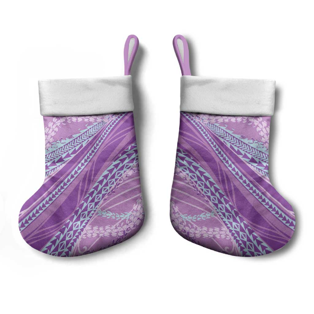 Polynesian Puakeniken Pikake Twisted Lei Christmas Stocking Amethys - Polynesian Pride
