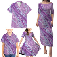 Polynesian Puakeniken Pikake Twisted Lei Family Matching Puletasi and Hawaiian Shirt Amethys LT7 - Polynesian Pride