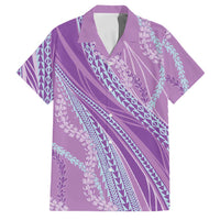 Polynesian Puakeniken Pikake Twisted Lei Family Matching Tank Maxi Dress and Hawaiian Shirt Amethys LT7 Dad's Shirt - Short Sleeve Amethys - Polynesian Pride