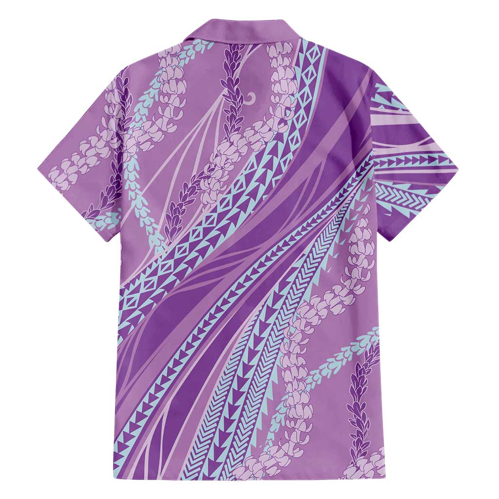 Polynesian Puakeniken Pikake Twisted Lei Hawaiian Shirt Amethys - Polynesian Pride