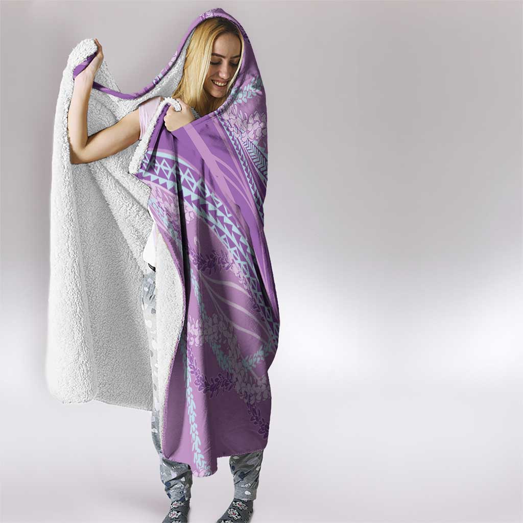 Polynesian Puakeniken Pikake Twisted Lei Hooded Blanket Amethys LT7 - Polynesian Pride