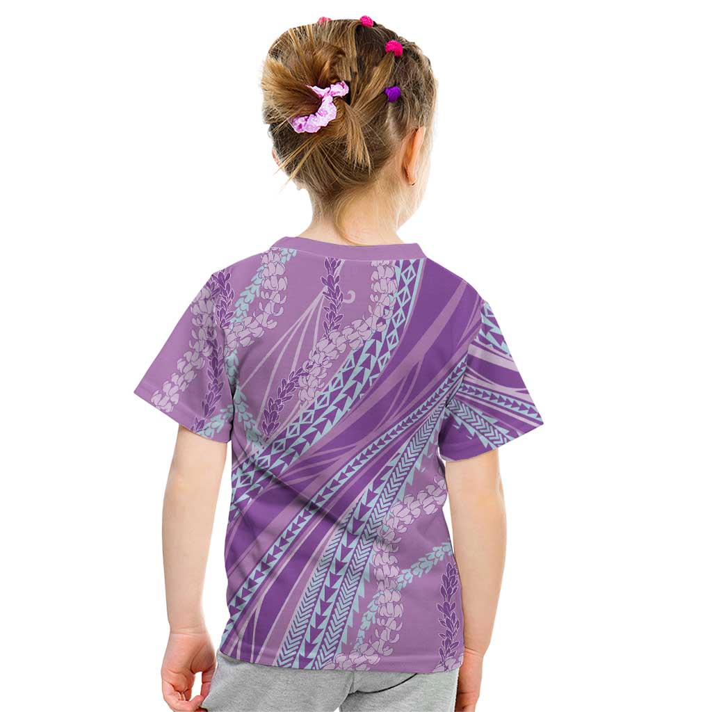 Polynesian Puakeniken Pikake Twisted Lei Kid T Shirt Amethys LT7 - Polynesian Pride