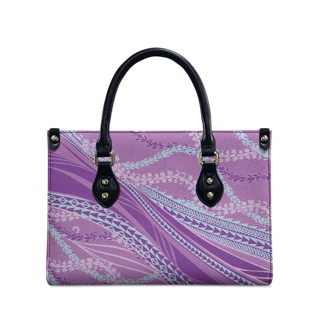 Polynesian Puakeniken Pikake Twisted Lei Leather Bag Amethys - Polynesian Pride