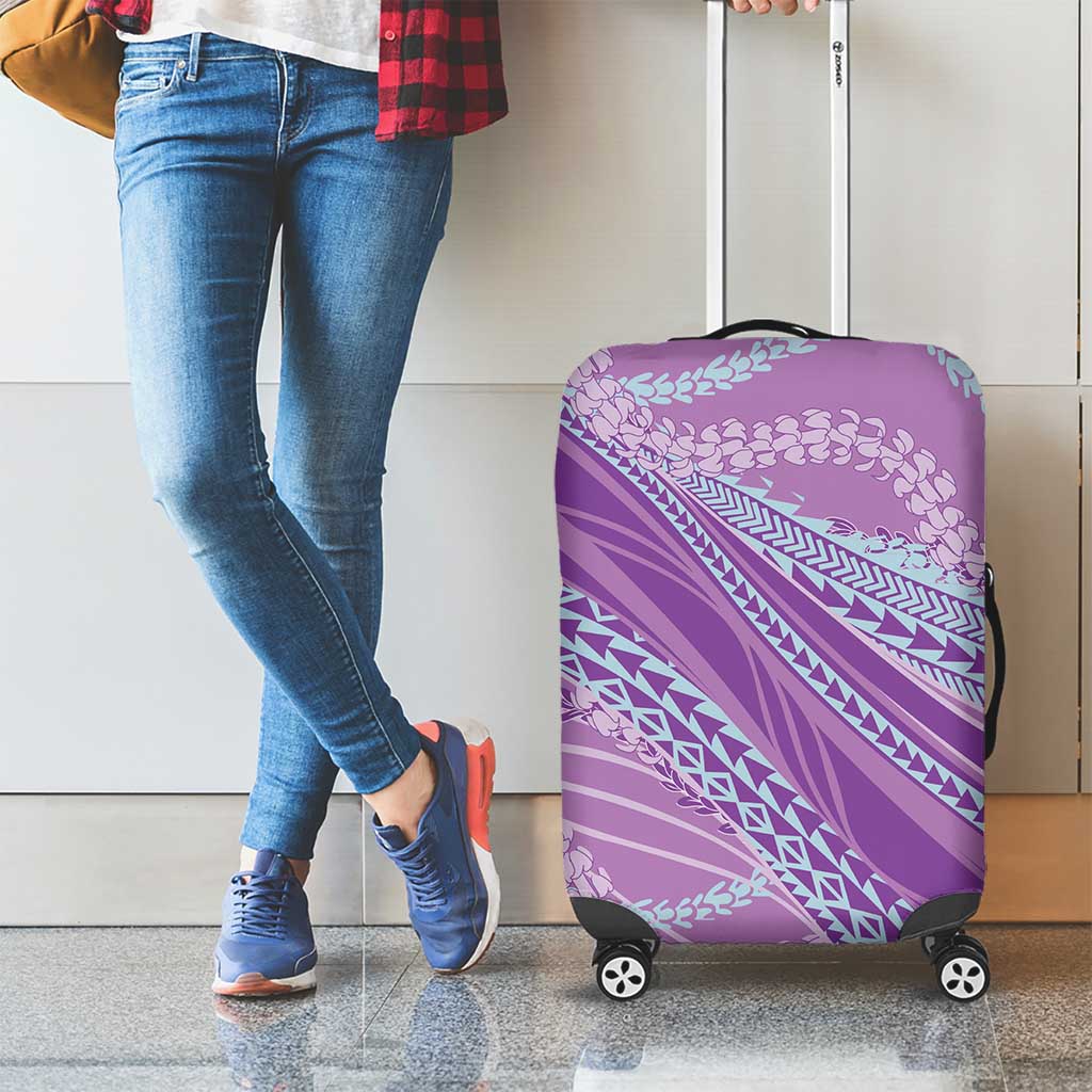 Polynesian Puakeniken Pikake Twisted Lei Luggage Cover Amethys LT7 - Polynesian Pride