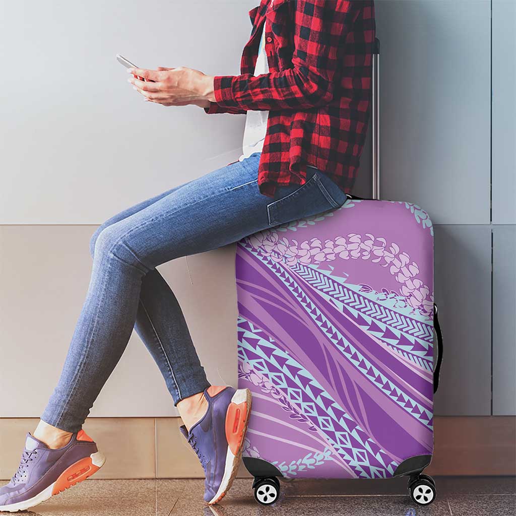 Polynesian Puakeniken Pikake Twisted Lei Luggage Cover Amethys LT7 - Polynesian Pride