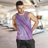 Polynesian Puakeniken Pikake Twisted Lei Men Tank Top Amethys LT7 Amethys - Polynesian Pride