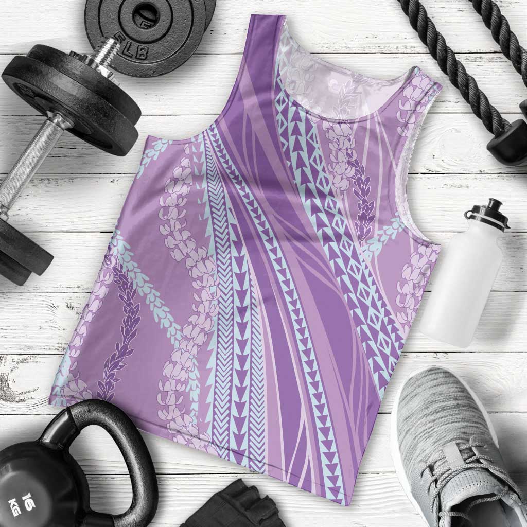 Polynesian Puakeniken Pikake Twisted Lei Men Tank Top Amethys LT7 - Polynesian Pride