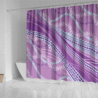 Polynesian Puakeniken Pikake Twisted Lei Shower Curtain Amethys LT7 - Polynesian Pride