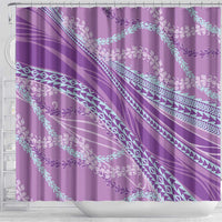 Polynesian Puakeniken Pikake Twisted Lei Shower Curtain Amethys LT7 - Polynesian Pride