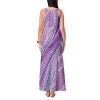Polynesian Puakeniken Pikake Twisted Lei Tank Maxi Dress Amethys LT7 - Polynesian Pride