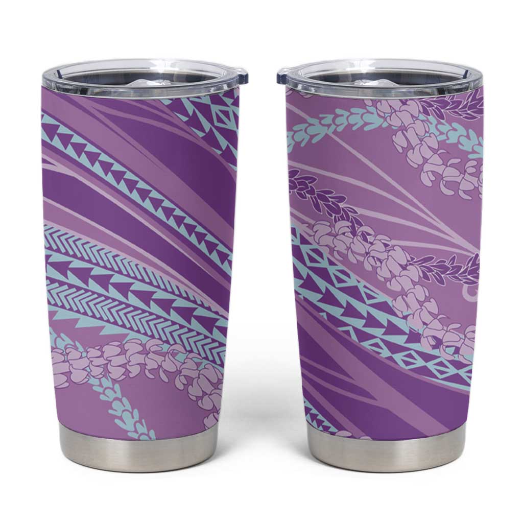 Polynesian Puakeniken Pikake Twisted Lei Tumbler Cup Amethys LT7 Amethys - Polynesian Pride