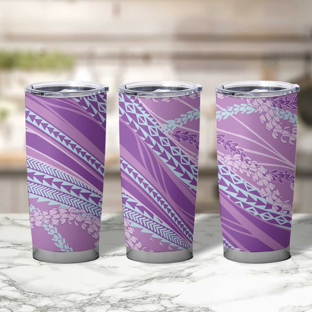 Polynesian Puakeniken Pikake Twisted Lei Tumbler Cup Amethys LT7 - Polynesian Pride