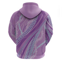 Polynesian Puakeniken Pikake Twisted Lei Zip Hoodie Amethys LT7 - Polynesian Pride