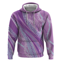 Polynesian Puakeniken Pikake Twisted Lei Zip Hoodie Amethys LT7 Pullover Hoodie Amethys - Polynesian Pride
