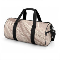 Polynesian Puakeniken Pikake Twisted Lei Duffle Bag Beige