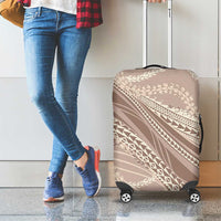 Polynesian Puakeniken Pikake Twisted Lei Luggage Cover Beige - Polynesian Pride