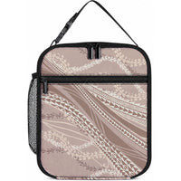 Polynesian Puakeniken Pikake Twisted Lei Lunch Bag Beige