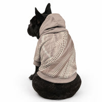 Polynesian Puakeniken Pikake Twisted Lei Pet Hoodie Beige