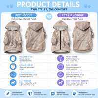 Polynesian Puakeniken Pikake Twisted Lei Pet Hoodie Beige