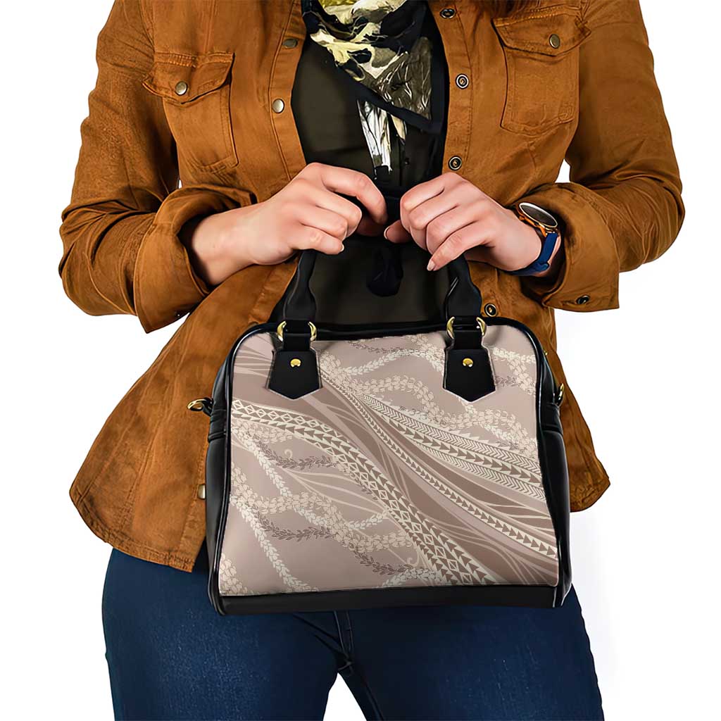 Polynesian Puakeniken Pikake Twisted Lei Shoulder Handbag Beige - Polynesian Pride