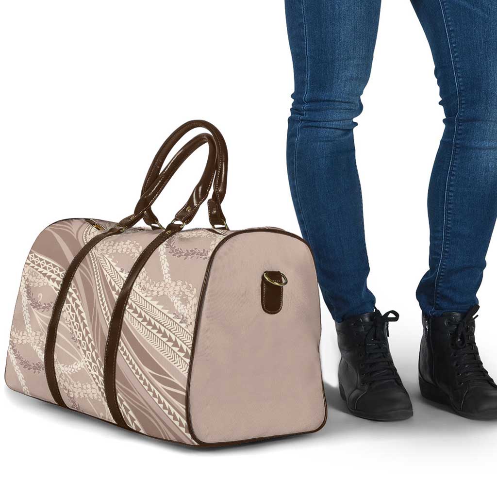 Polynesian Puakeniken Pikake Twisted Lei Travel Bag Beige LT7 - Polynesian Pride
