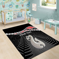 Personalised New Zealand Maori Area Rug Manaia Mix Koru LT7 - Polynesian Pride