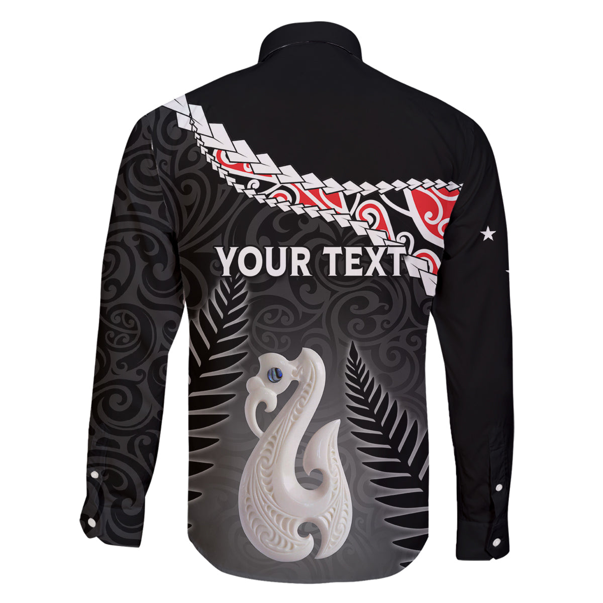 Personalised New Zealand Maori Family Matching Off Shoulder Long Sleeve Dress and Hawaiian Shirt Manaia Mix Koru LT7 - Polynesian Pride