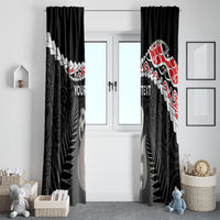 Personalised New Zealand Maori Window Curtain Manaia Mix Koru LT7 - Polynesian Pride