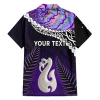 Personalised New Zealand Maori Family Matching Tank Maxi Dress and Hawaiian Shirt Manaia Paua Shell Purple LT7 - Polynesian Pride