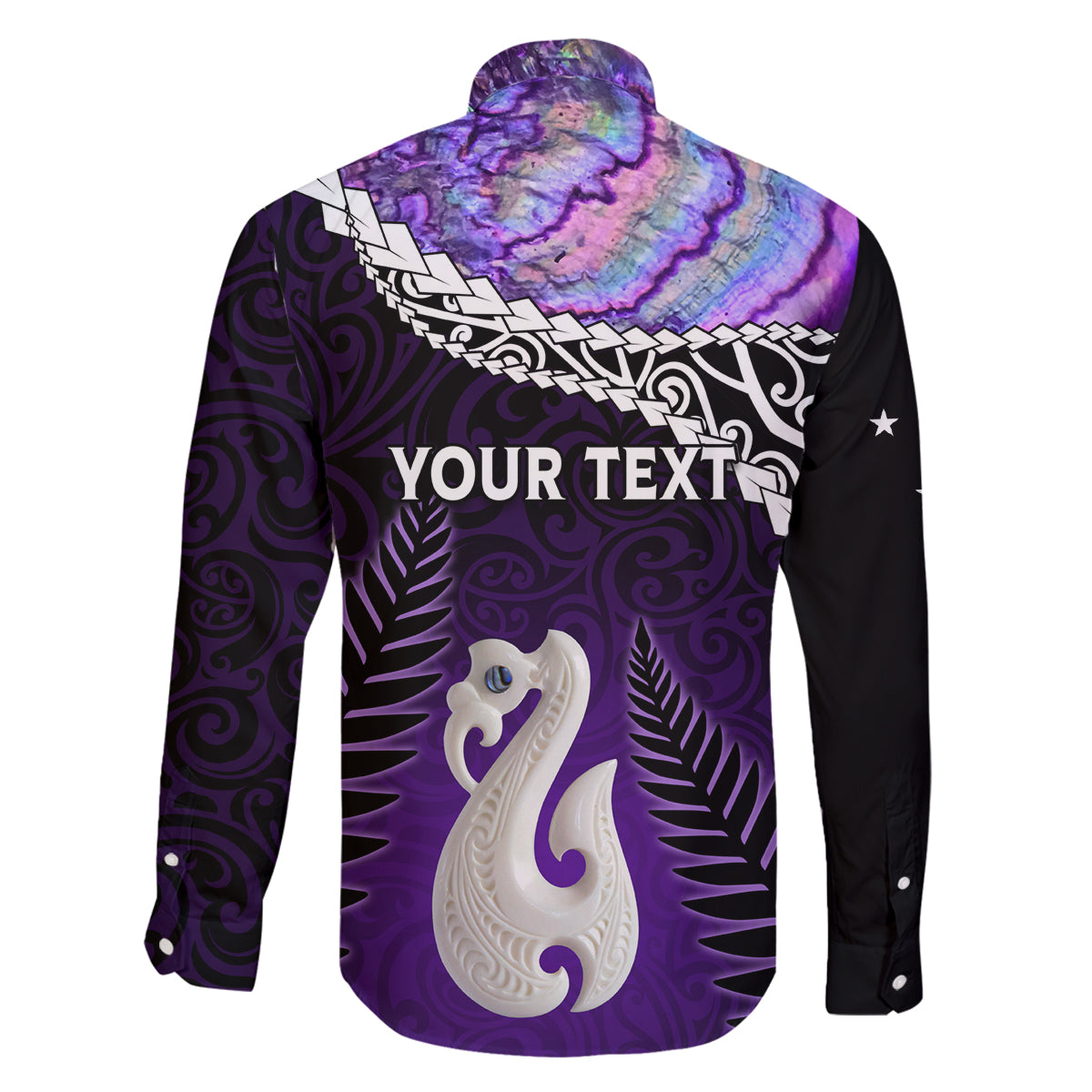 Personalised New Zealand Maori Family Matching Tank Maxi Dress and Hawaiian Shirt Manaia Paua Shell Purple LT7 - Polynesian Pride