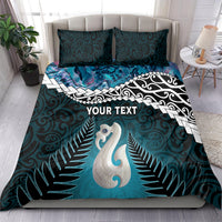 Personalised New Zealand Maori Bedding Set Manaia Paua Shell Turquoise LT7 - Polynesian Pride