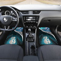 Personalised New Zealand Maori Car Mats Manaia Paua Shell Turquoise LT7 - Polynesian Pride