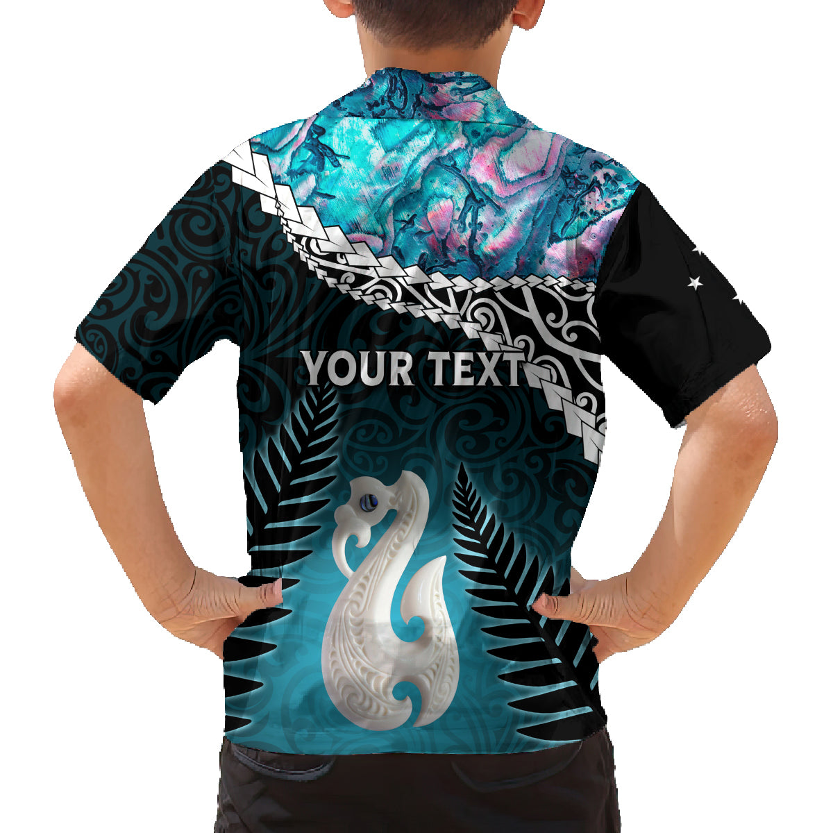 Personalised New Zealand Maori Family Matching Tank Maxi Dress and Hawaiian Shirt Manaia Paua Shell Turquoise LT7 - Polynesian Pride