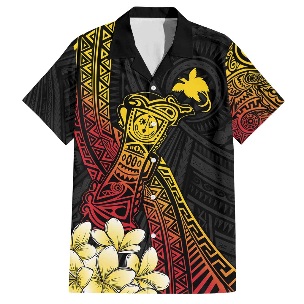 Personalized Papua New Guinea Family Matching Off Shoulder Maxi Dress and Hawaiian Shirt Kundu Drum Carving Motifs LT7 Dad's Shirt - Short Sleeve Black - Polynesian Pride