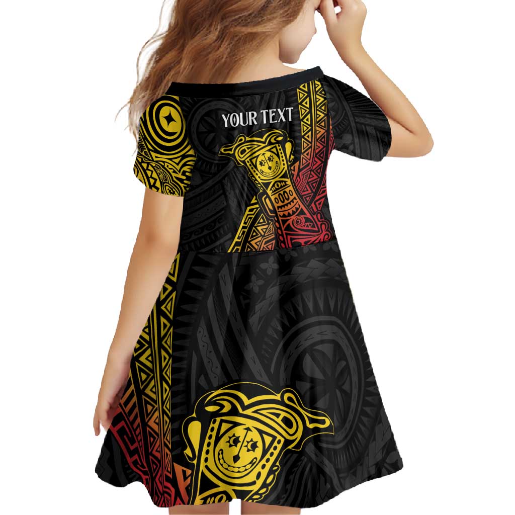 Personalized Papua New Guinea Family Matching Summer Maxi Dress and Hawaiian Shirt Kundu Drum Carving Motifs LT7 - Polynesian Pride