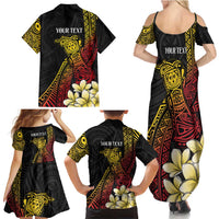 Personalized Papua New Guinea Family Matching Summer Maxi Dress and Hawaiian Shirt Kundu Drum Carving Motifs LT7 - Polynesian Pride