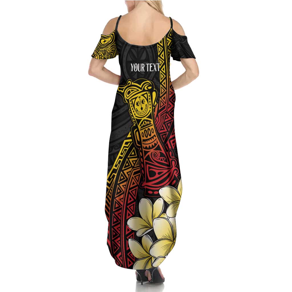 Personalized Papua New Guinea Family Matching Summer Maxi Dress and Hawaiian Shirt Kundu Drum Carving Motifs LT7 - Polynesian Pride