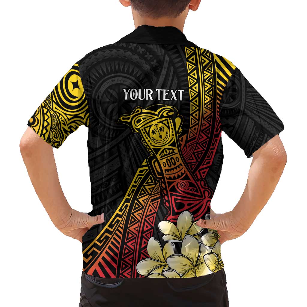 Personalized Papua New Guinea Kid Hawaiian Shirt Kundu Drum Carving Motifs