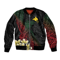 Personalized Papua New Guinea Bomber Jacket Kundu Drum Motifs - Sepik Colors