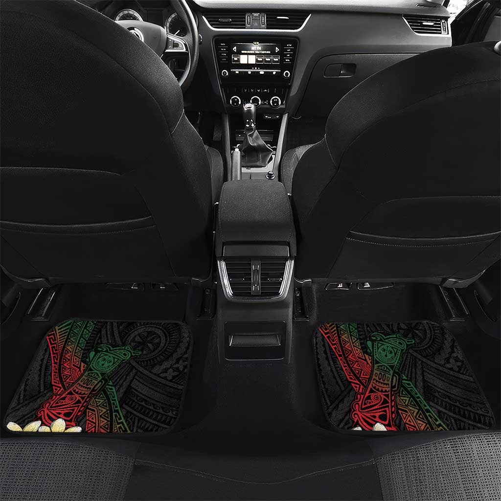 Personalized Papua New Guinea Car Mats Kundu Drum Motifs - Sepik Colors
