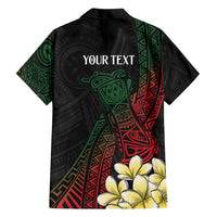 Personalized Papua New Guinea Family Matching Off Shoulder Short Dress and Hawaiian Shirt Kundu Drum Motifs - Sepik Colors LT7 - Polynesian Pride