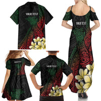 Personalized Papua New Guinea Family Matching Summer Maxi Dress and Hawaiian Shirt Kundu Drum Motifs - Sepik Colors LT7 - Polynesian Pride